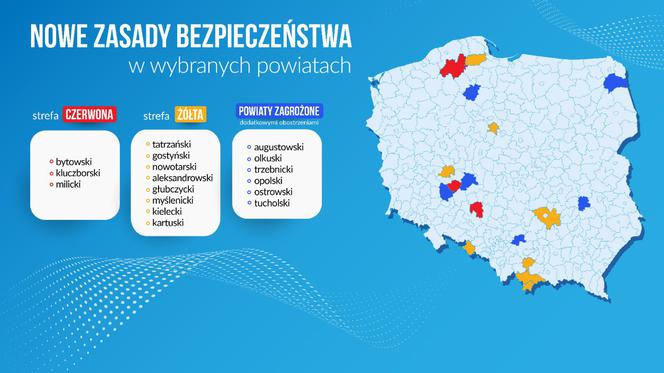 Koronawirus. Nowe czerwone i żółte strefy! Na liście powiaty z Wielkopolski