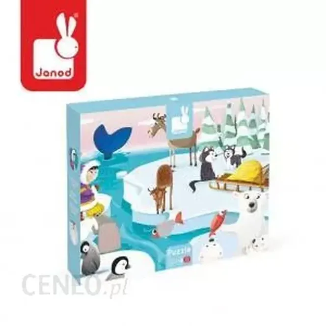 Janod Puzzle sensoryczne 20 elementów Lodowa kraina