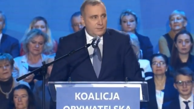 Grzegorz Schetyna na konwencji PO