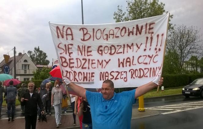 Protesty przeciwko budowie biogazowni
