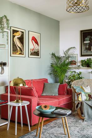 Salon w stylu vintage