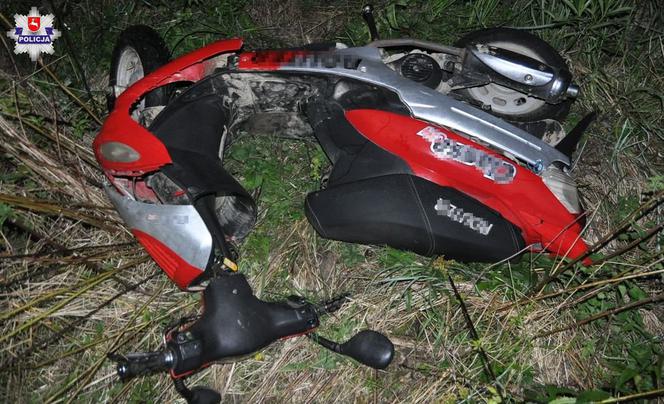 Zasnęła prowadząc motorower