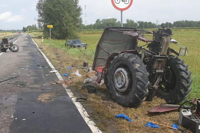 Dołhobrody: Ciągnik rozpadł się na kawałki! Potworny widok