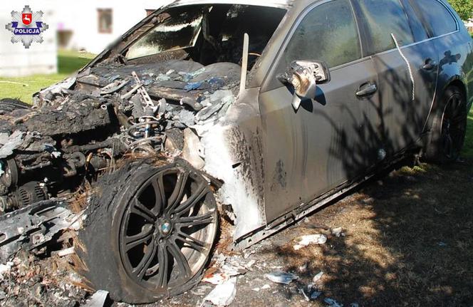 30-latek podpalił samochód marki BMW