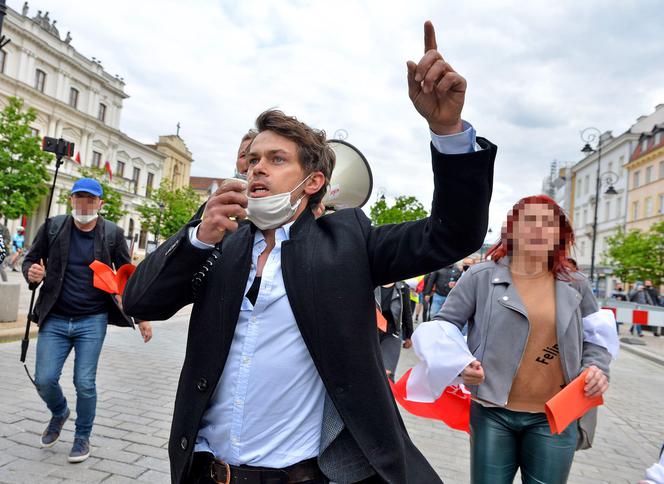 Michał Kołodziejczak, protest przedsiębiorców w Warszawie