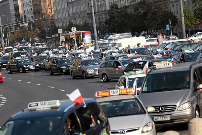 protest taksówkarzy