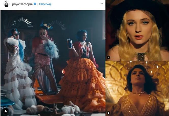 Priyanka Chopra, Sophie Turner i Danielle Jonas w video Jonas Brothers - Sucker