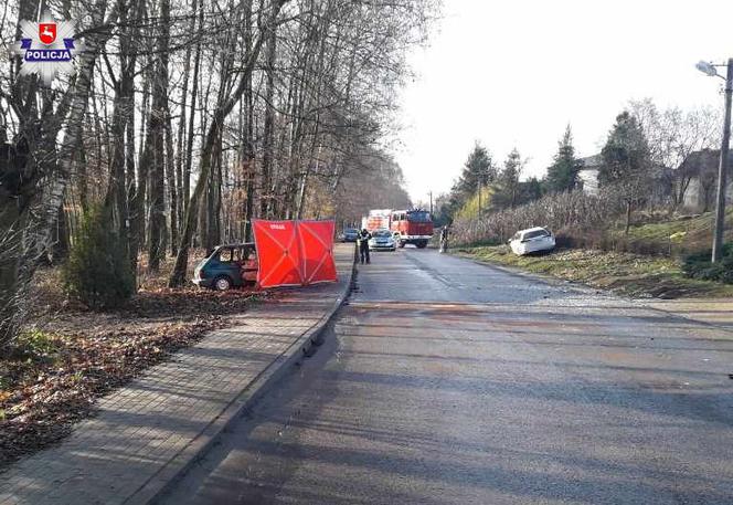 MAKABRYCZNY WYPADEK pod Lublinem. Kobieta SPŁONĘŁA w środku malucha!