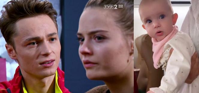 Barwy szczęścia. Julita (Katarzyna Sawczuk), Józek (Patryk Pniewski), ich córka Julka