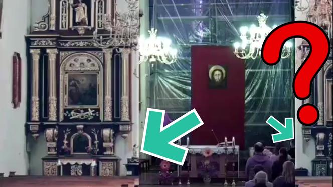 Puste ławy w kościele? Pic na wodę, fotomontaż.