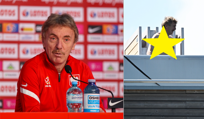 Zbigniew Boniek paraduje po dachu z gołym brzuchem