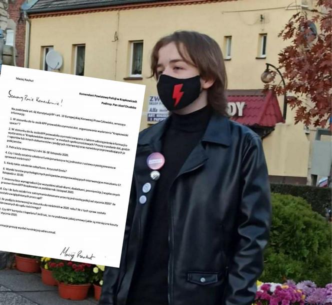 Strajk Kobiet SZOK! Maciej Rauhut z Krapkowic pyta policję o testy psychologiczne!