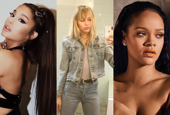 Rihanna, Ariana, Miley