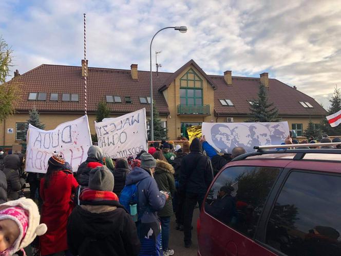 protest przy strazy granicznej