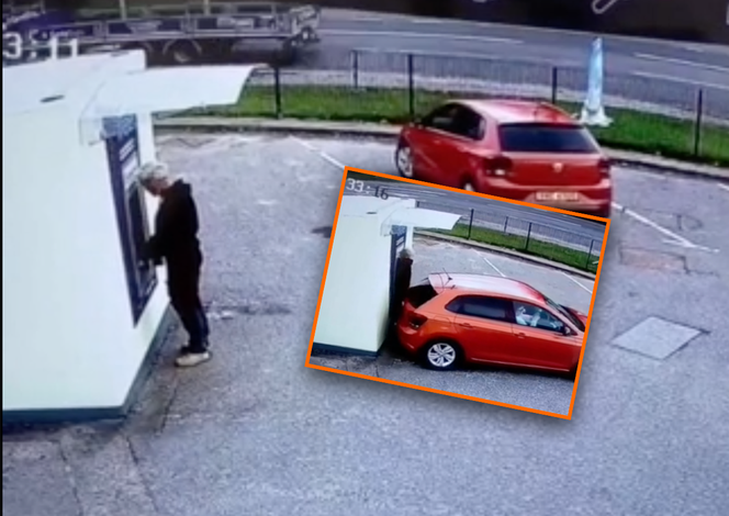 Auto przygwoździło go do ściany