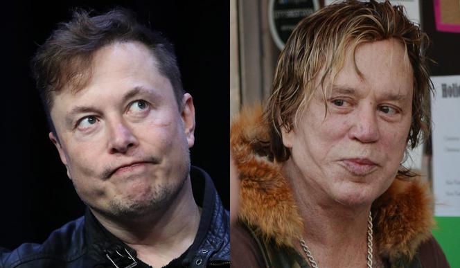 Elon Musk i Mickey Rourke