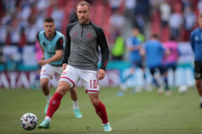 Christian Eriksen podczas Euro 2020