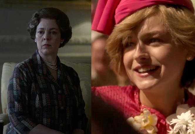 Olivia Colman i Emma Corrin w The Crown