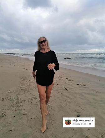Maja Komorowska pokazała nogi na plaży