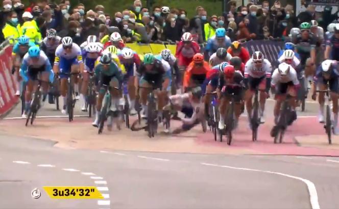 Koszmarny wypadek Augusta Jensena na Scheldeprijs