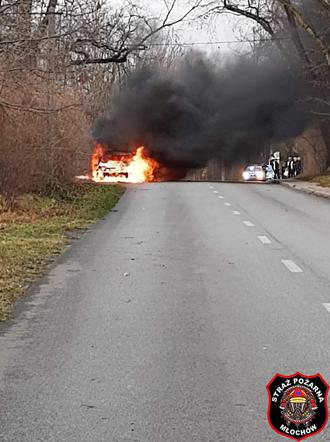 Pożar radiowozu