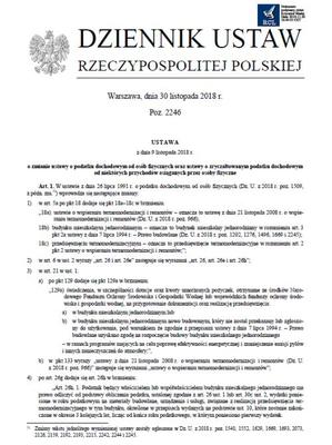 Dziennik Ustaw - ulga termomodernizacyjna