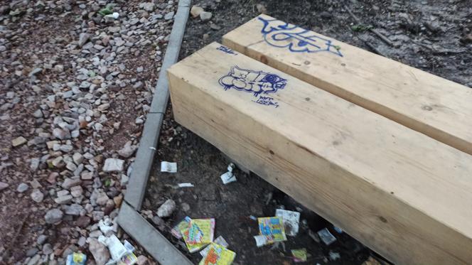Wandale niszczą Park Miejski w Starachowicach