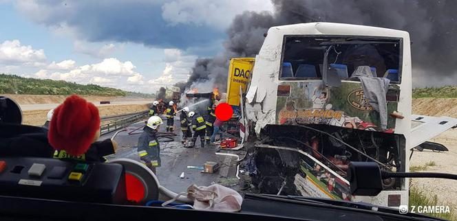 Wypadek na drodze krajowej nr 1 w Bogusławicach