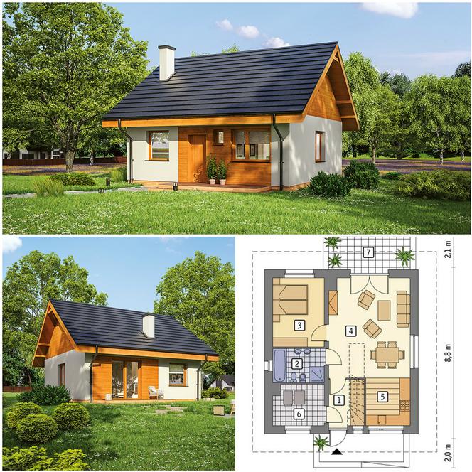 Projekt domu z poddaszem do adaptacji - Miarodajny VI