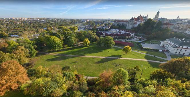 Błonia Zamkowe w Lublinie, widok z Baszty Zamkowej