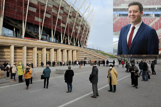 Gigantyczne kolejki przed Stadionem Narodowym i Włodzimierz Dola
