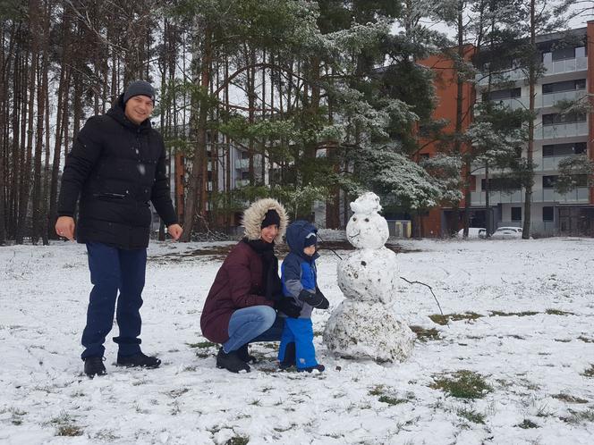 Pierwszy zimowy dzień tej jesieni w Lesznie