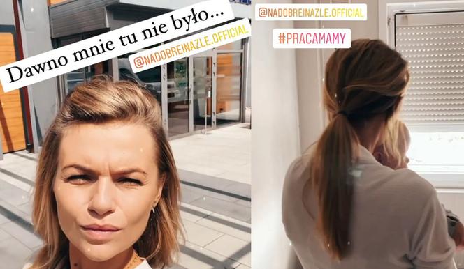 Na dobre i na złe. Emilia Komarnicka-Klynstra z synem w serialu! Agata też zostanie matką? - ZDJĘCIA