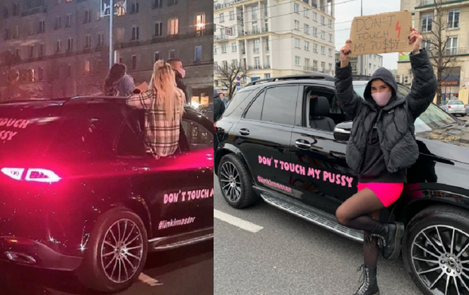 Marta Linkiewicz przyjechała na STRAJK KOBIET Mercedesem GLE 450