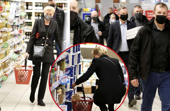 Agata i Andrzej Duda na zakupach w Krakowie