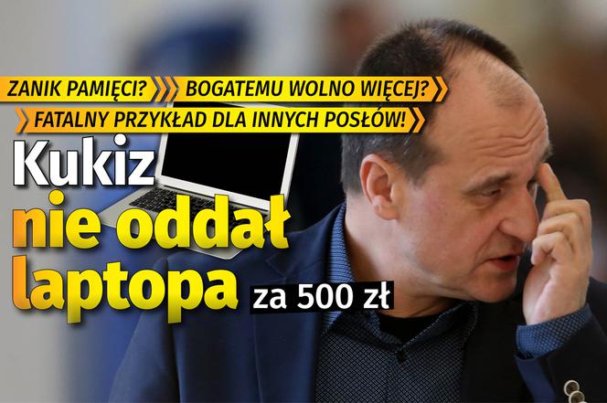 Kukiz nie oddał laptopa za 500 złotych