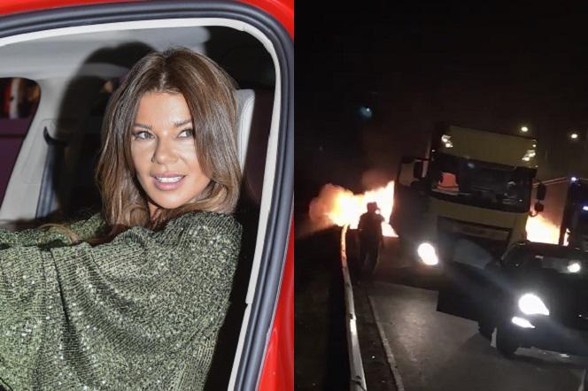 Edyta Górniak, wybuch tira na autostradzie