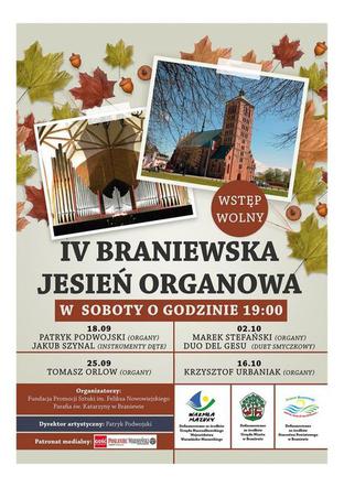 W Braniewie odbędzie sie po raz czwarty jesień organowa