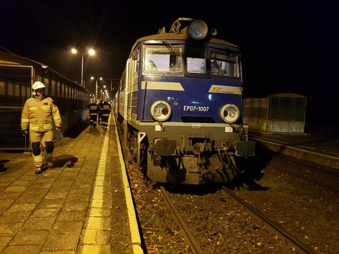 Pożar lokomotywy na dworcu w Jastrowiu! Jedna osoba poszkodowana