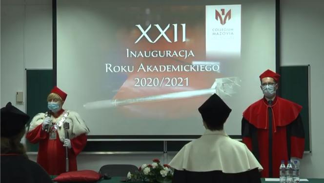 Inauguracja roku akademickiego 2020/2021 w Collegium Mazovia była transmitowana online