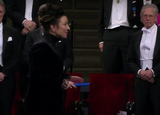 Olga Tokarczuk odbiera literacką Nagrodę Nobla