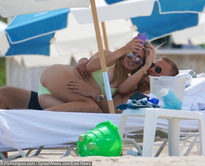Eugenie Bouchard na plaży z chłopakiem