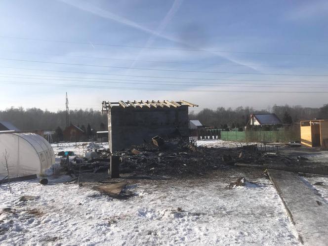 Pożar altany w Sosnowcu