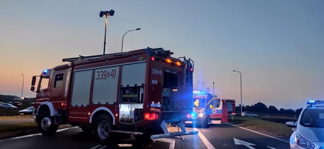 Wypadek wschodnia obwodnica Wrocławia Iwiny