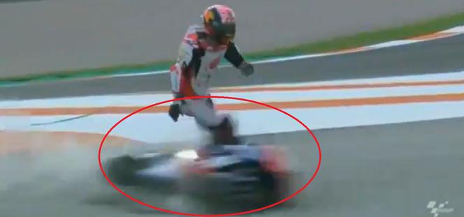 Wypadek na Moto GP w Valencii