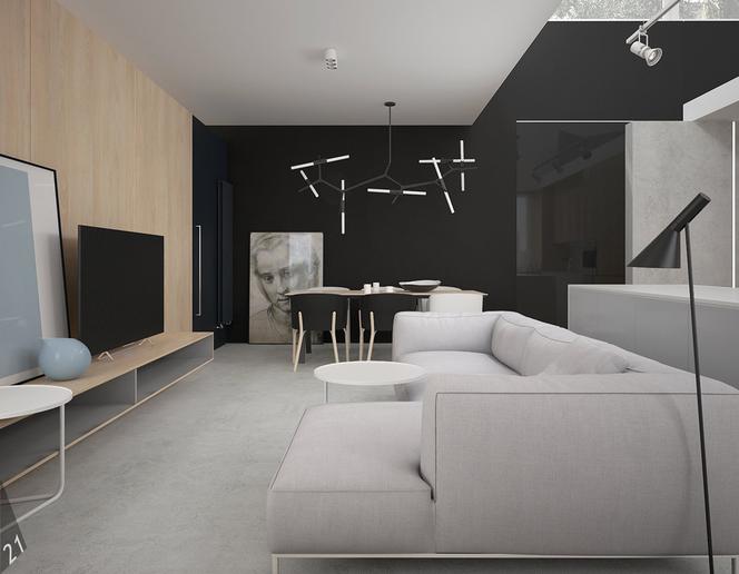 Projekt wnętrz domu w stylu minimalistycznym