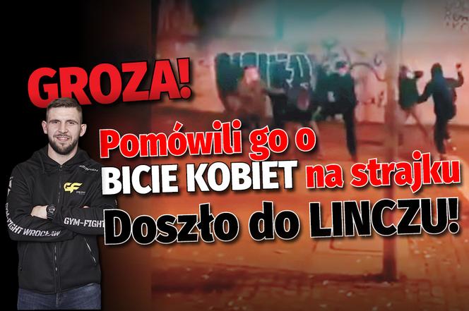 Pomowili go o bicie kobiet na strajku