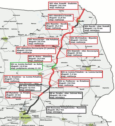 Via Baltica - mapa