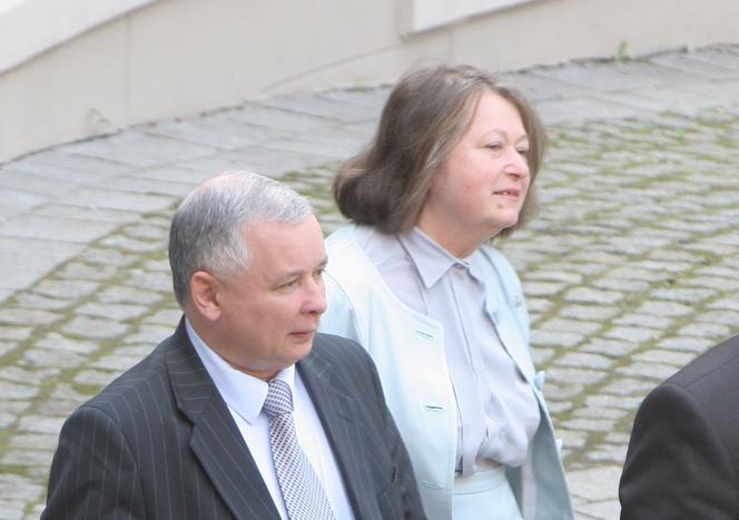 Jarosław Kaczyński i Janina Goss