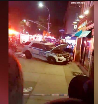 Radiowóz NYPD wjechał w pieszych